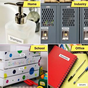 Phomemo Label Maker E1000 Pro Label Machine Tape 231 Noir sur Blanc Compatible pour <span class=keywords><strong>Brother</strong></span> P-Touch Ribbon Printer Ribbon Tapes - Product Image 6