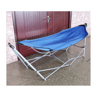 Hamac pliant d'extérieur et d'intérieur avec support, capacité de charge de 200 kg, en tissu, balançoire de camping facile à monter