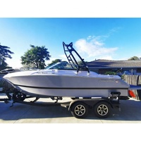 Tour de wakeboard LaunchX Reborn 2025, noir mat, installation rapide et pliable, en aluminium