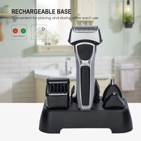 Kit de toilettage étanche GT-01 avec têtes interchangeables, rasoir électrique sans fil rechargeable par USB, tondeuse à barbe, rasoir pour homme, hôtel