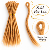 Extensions de dreadlocks pré-bouclées 100 % cheveux humains faits à la main, cheveux caucasiens avec pointes lâches, vendues à l'unité