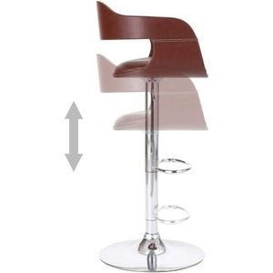 Contemporary Luxury Faux Leather Swivel <b>Adjustable</b> Barstool with Padded Seat Back Metal Base Lightweight for Home <b>Bar</b> Hotel Use - Product Image 5