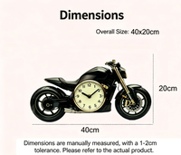 Jam Dinding Motor Kontemporer Kreatif Bahan MDF Tampilan Jarum Tahan Air Dekorasi Ruang Tamu Hadiah Pria