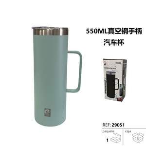 Vaso Térmico de Acero Inoxidable Cupofe de 550 ml con Asa y Tapa, Aislamiento Térmico de 12-24 Horas, Taza de Viaje Portátil para Auto - Product Image 2