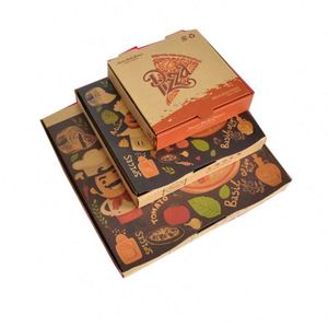 Boîte à pizza en carton ondulé de 3 pouces de haut, noire avec revêtement UV, logo personnalisé pour barbecue, impression en relief pour sushi - Product Image 2