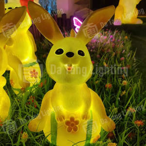 Lampe décorative LED Happy Rabbit pour éclairage paysager de parc à thème, décoration de fête, IP65 - Product Image 4