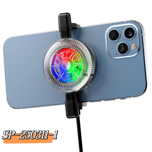 Nouveau radiateur de téléphone portable magnétique Transparent RGB 11W refroidissement de charge rapide sans fil tout en chargeant des ailettes silencieuses en alliage d'aluminium - Product Image 3