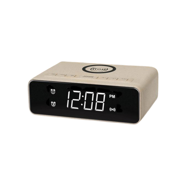 Popular Convenient 3 in 1 Smart Digital Alarm Clock With FM PLL Radio Qi Universal Wireless Charger