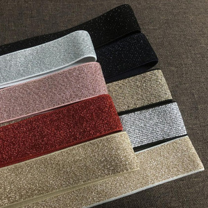 Fascia elastica regolabile con foro per bottone per il commercio all'ingrosso con cinturino elastico largo con scarpe da donna in pizzo stampato a fettuccia - Product Image 2