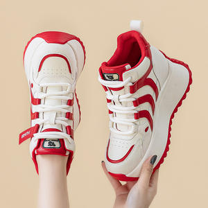 Xuanhui Nuove Sneakers Casual da <span class=keywords><strong>Donna</strong></span> alla Moda con Suola Spessa e Rialzo, <span class=keywords><strong>Scarpe</strong></span> Sportive Bianche di Alta Qualità con Piattaforma da 7cm - Product Image 4