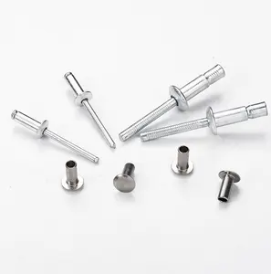 Vis à <span class=keywords><strong>Rivet</strong></span> fileté en laiton noir personnalisé, Double tête en laiton Din7337, petit <span class=keywords><strong>tubulaire</strong></span> à tête plate de couleur Pop Rivets en acier massif - Product Image 6