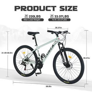 Bicicleta de Montaña ZUKKA con Cuadro de Aleación de 27.5 Pulgadas, 21 Velocidades y <span class=keywords><strong>Frenos</strong></span> de Disco para Adultos, Multicolor - Product Image 4