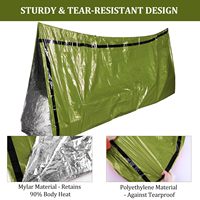 Sac de couchage d'urgence personnalisé avec logo, sac de bivouac thermique de survie pour le camping en plein air
