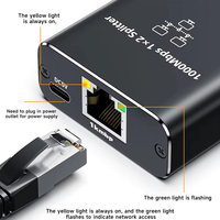 Divisor Ethernet de 1000Mbps, Divisor de Internet LAN RJ45, HUB para 1/2/3/4 Redes, PC, Laptop, Router, TV-Box, Conmutadores de Red Digitales