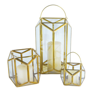 Articles meubles extérieurs européens, chandelier en <span class=keywords><strong>fer</strong></span> forgé, lanterne de tempête avec plancher en verre, cadeau de mariage, décoration d'hôtel - Product Image 2