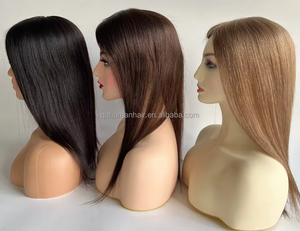 Topper capillaire mono base fait main de qualité supérieure 5''6'' en <span class=keywords><strong>cheveux</strong></span> humains vierges russes européens bruts à cuticules intactes pour femmes - Product Image 2