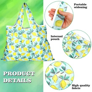 Fábrica de Vietnam al por mayor 190T 210d poliéster Shopper Bag logotipo personalizado plegable reutilizable bolsas de la compra - Product Image 3