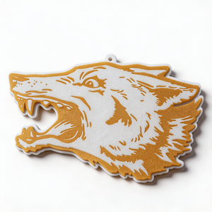 Collier pendentif tête de loup rugissant en <span class=keywords><strong>mousse</strong></span> EVA, maillons en plastique surdimensionnés, mascotte animale, pour fans de sport universitaires - Product Image 1