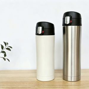 Vaso Térmico de Viaje de 450 ml con Tapa Abatible, Acero Inoxidable 304, Taza Ecológica Japonesa para Auto, Personalizable con Logotipo, Recuerdo Corporativo - Product Image 4