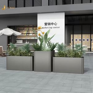 EX1044 Durable Large Stainless Steel <b>Planter</b> <b>Box</b> for Garden Hotel Entrance Plaza Decoration - Product Image 4