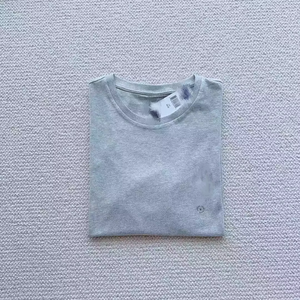 Camiseta de Algodón para Hombre, Bordado Pequeño, Casual, Manga Corta, Cuello Redondo, Laures, Top de Verano - Product Image 5