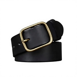 <b>Men's</b> Vintage Fashionable Cow Hide Leather <b>Belts</b> Pin Buckle Eco-Friendly Handmade Formal Gift Items Hot Sell 38CM Width 138CM - Product Image 3