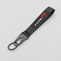 Porte-clés de voiture en sangle tressée avec mousqueton métallique et porte-clés, étiquette logo pour accessoire promotionnel automobile