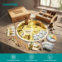 Jeu de société fantastique avec plateau rond, certifié SCS Walmart, vernis satiné pour la découverte de la nature pastorale, coffret de luxe à clapet