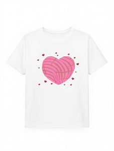 T-Shirt da Donna con Stampa a Cuori, Manica Corta, Collo Tondo, Top Casual Primaverile ed Estivo, Regalo per San Valentino, 100% Cotone Jersey - Product Image 1