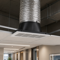 Diffuseur de plafond multidirectionnel avec adaptateur à clipser 450x450 à 250 mm pour climatiseur à conduit