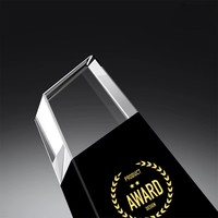 Bai Xuan Plaque de prix en cristal noir haut de gamme personnalisée plaque d'autorisation d'honneur commémorative créative avec impression UV
