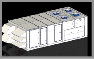 HVAC trên mái nhà gói hệ thống thương mại centralinverter Đơn vị điều hòa không khí công nghiệp cho thương mại/khách sạn - Product Image 3