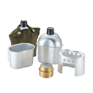Cantimplora de Supervivencia para Senderismo de 1 mm y 0.86 L con Taza de 0.6 L de Aluminio, la Mejor Taza Ligera para Acampar para Niños - Product Image 1