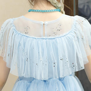 Carnaval enfants fantaisie film fille paillettes <span class=keywords><strong>reine</strong></span> <span class=keywords><strong>des</strong></span> <span class=keywords><strong>neiges</strong></span> princesse Elsa robe enfants fête Halloween Elsa Cosplay <span class=keywords><strong>Costume</strong></span> avec Cape - Product Image 5