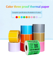 Etiquetas Autoadhesivas Rectangulares de Papel, Impermeables, con Laminado Brillante, Etiquetas de Código de Barras, Etiquetas Adhesivas para Envío, Impresión por Transferencia