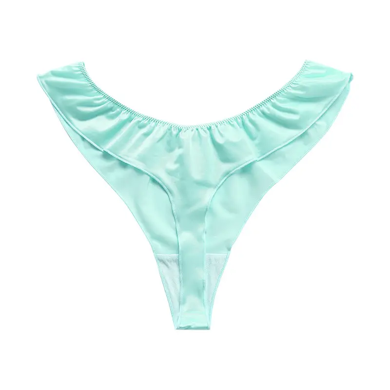 Culotte Tanga en forme de V pour femme, sous-vêtement fluorescent sans couture, découpé au Laser, taille haute, 3 couleurs, 2022