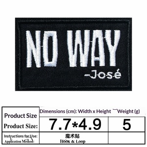 Etichette in Tessuto Ricamate Personalizzate con Lettere Inglesi, Patch <span class=keywords><strong>Tridimensionali</strong></span> Magiche per Badge, Forma Rettangolare - Product Image 6