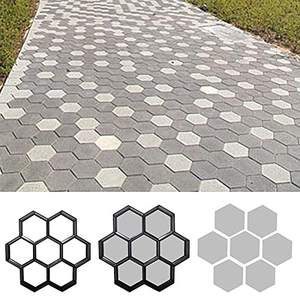 Moule réutilisable pour fabrication <span class=keywords><strong>de</strong></span> chemins <span class=keywords><strong>de</strong></span> jardin, béton, pierre à pied, ciment, pavage, brique, DIY, passerelle, pavage - Product Image 5