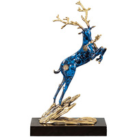 Décoration Cerf Cinq Bénédictions en Laiton Coulé de Luxe Léger à Prix Abordable par Yf Model Sd2 pour Cadeau de Pendaison de Crémaillère et Entrée de Bureau