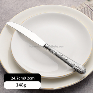 Vendita calda stile minimalista argento acciaio inossidabile posate posate per cena tra cui forchetta coltello utensile regalo - Product Image 3
