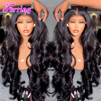 Wig Rambut Manusia Vietnam Mentah Grosir 13*6 HD/Transparent Lace Front, Rambut Virgin Mentah dengan Kutikula Tertata Rapi untuk Wanita