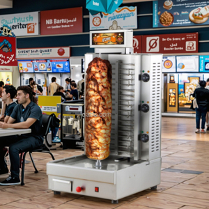 Nuova Macchina Elettrica Commerciale per Kebab e Shawarma, Materiale SUS201 per Alimenti, Termostato Regolabile, 8KW 220-240V 50-60Hz, Garanzia 1 Anno - Product Image 2