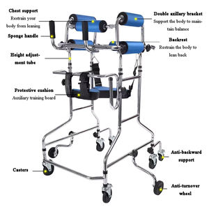 Andador ajustable de pie para adultos para ayuda para caminar de entrenamiento asistivo para parálisis cerebral - Product Image 3