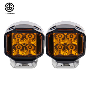 Foco Led de cubo de camiones 4X4 con Tirador Lateral, vainas Led transparentes de ámbar de 3 pulgadas con Tirador Lateral de haz ámbar DRL de 270 ° para jeep - Product Image 2