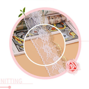 10 Mét/lô Rộng 7 Cm Ren Vàng Không Co Giãn Viền Gợn Sóng Cho Đồ Lót Bộ Đồ Giường Nữ Trang Phục Váy Cưới - Product Image 2