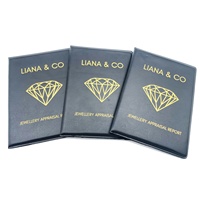 Porte-certificats en PVC de petite taille personnalisé et bon marché, rapport d'évaluation des bijoux, couverture de passeport, sacs pour certificats