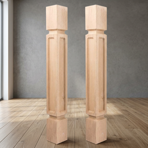 Piliers en bois massif, balustres, colonnes décoratives sculptées de luxe pour escaliers traditionnels, grands poteaux romains, colonnes de balustre pour hôtels - Product Image 3