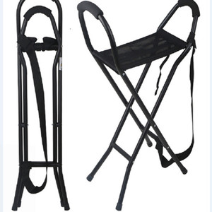 HePo Folding Cane <b>Stool</b> 30cm Seat Length <b>Portable</b> Walking Stick Chair For Elderly And Disabled Use - Product Image 3