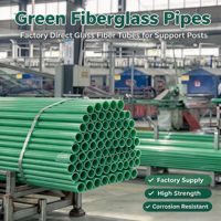 Poteau de support robuste en fibre de verre verte, résistant à la corrosion, pour filet d'ombrage, verger, treillis de vigne, serre tunnel