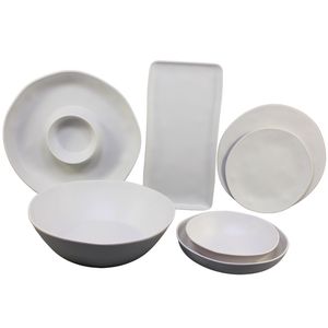 Vajilla de Melamina Mate de Color Personalizado, Platos Reutilizables con Aspecto de Gres - Product Image 4